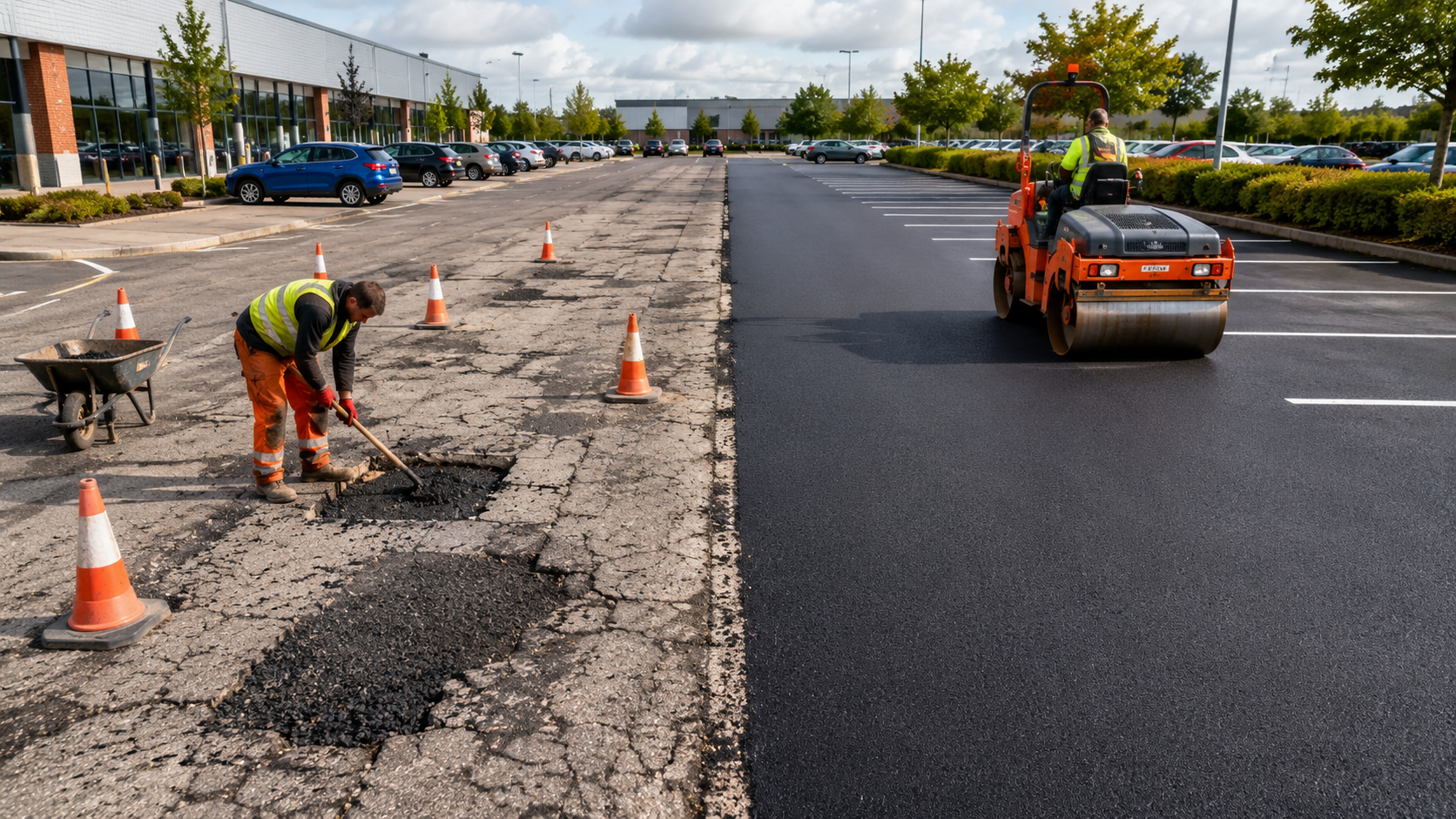 Car Park Patching or Full Resurfacing: How Do You Decide?